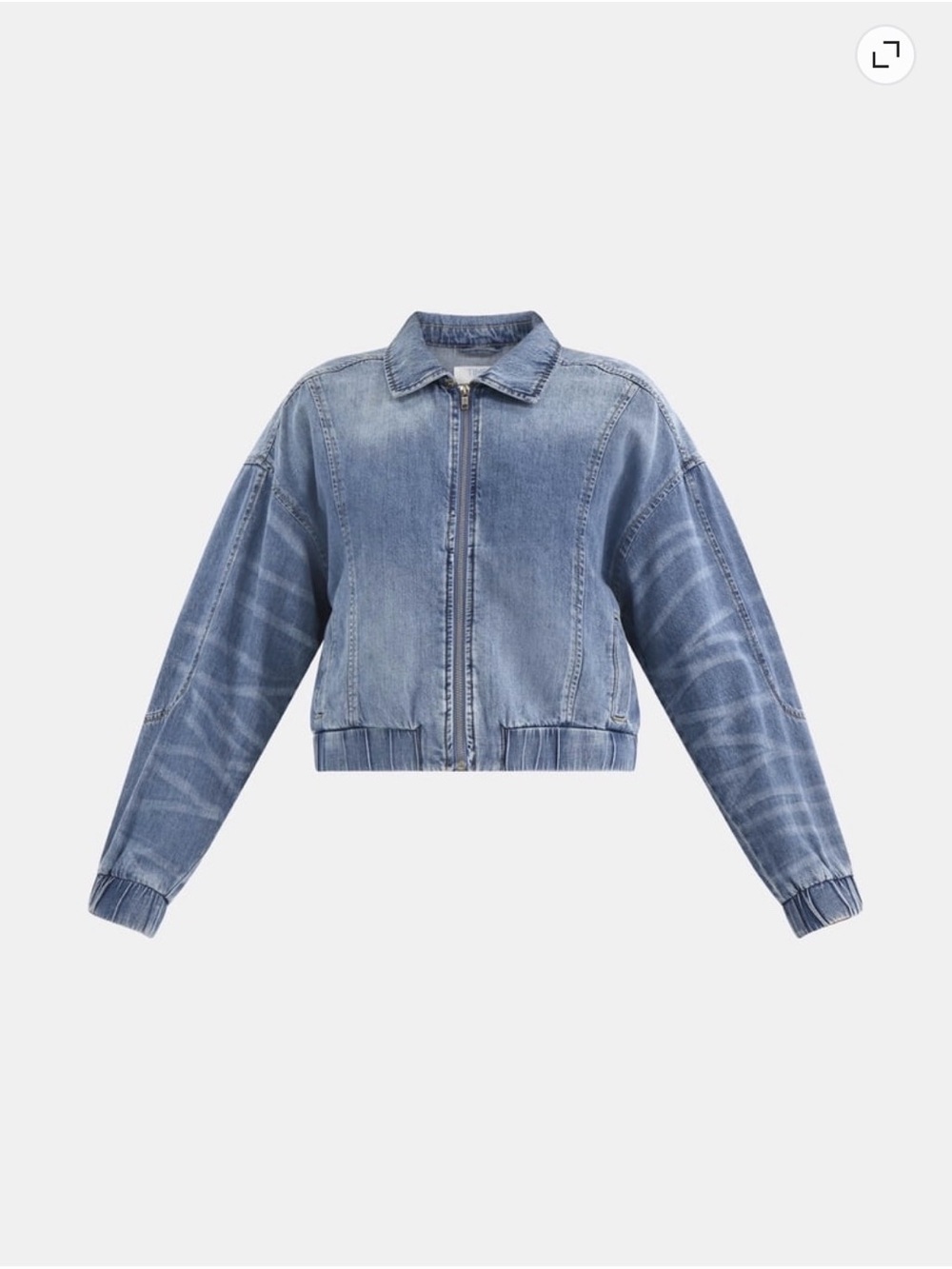 Light Blue Denim Bomber Jacket